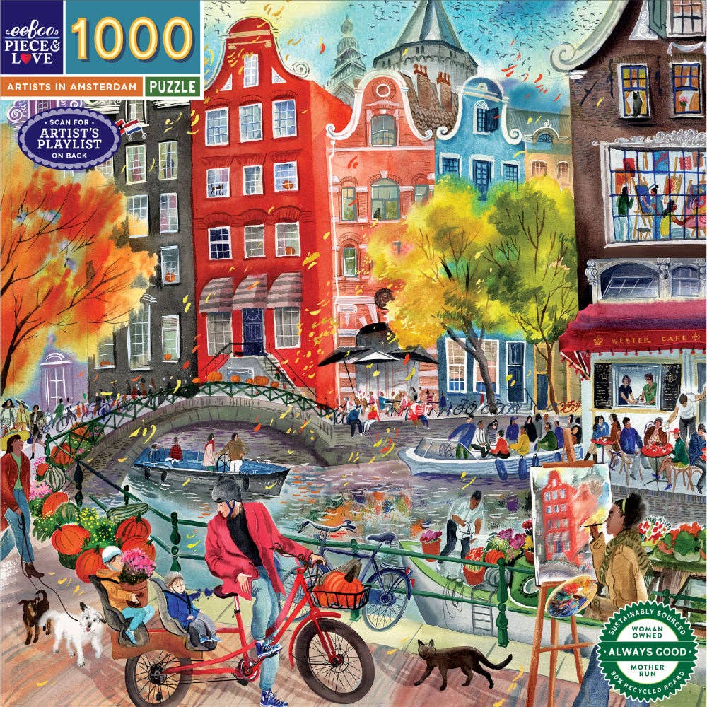 EeBoo 1000 Pc Puzzle - Artists in Amsterdam