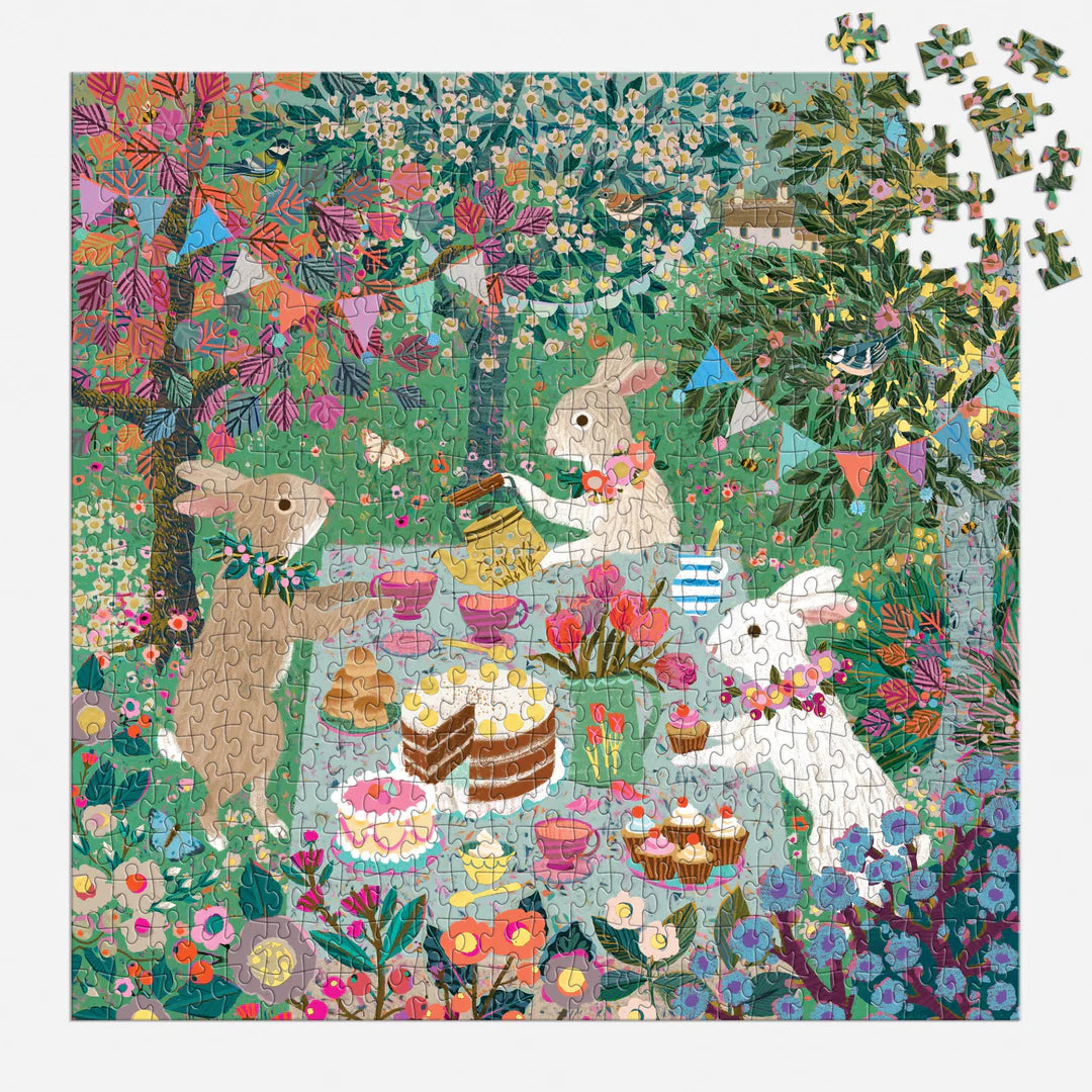 Galison - 500 Piece Foil Puzzle - Spring Tea Party