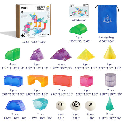 Mideer - Creative Magnetic Building Blocks 46pcs