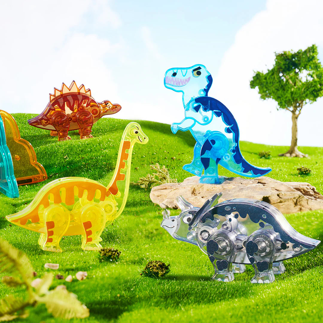 Mideer - Colorful Magnetic Tiles Jurassic Adventure 48 Pcs