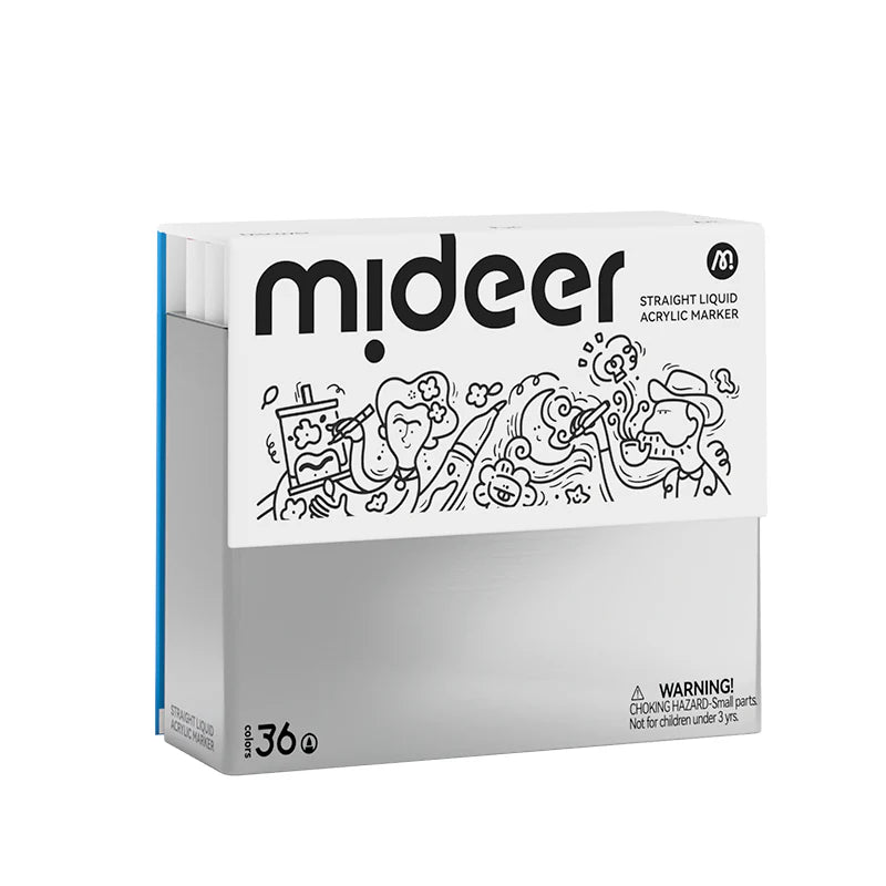 Mideer - Straight Liquid Acrylic Markers 36 Colors