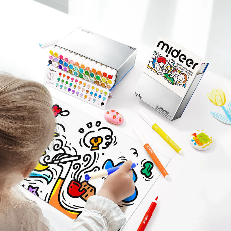Mideer - Straight Liquid Acrylic Markers 36 Colors