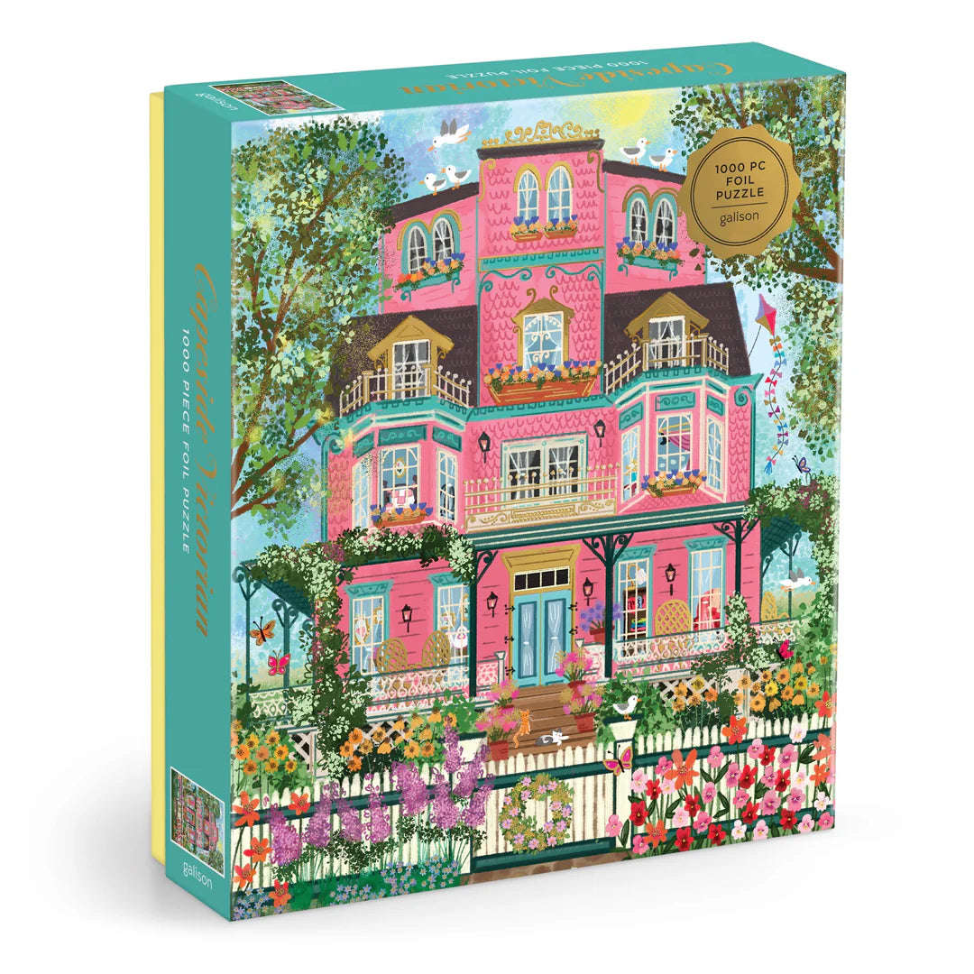 Galison - 1000 Piece Foil Puzzle - Capeside Victorian