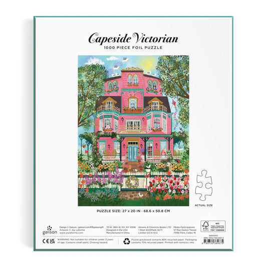 Galison - 1000 Piece Foil Puzzle - Capeside Victorian