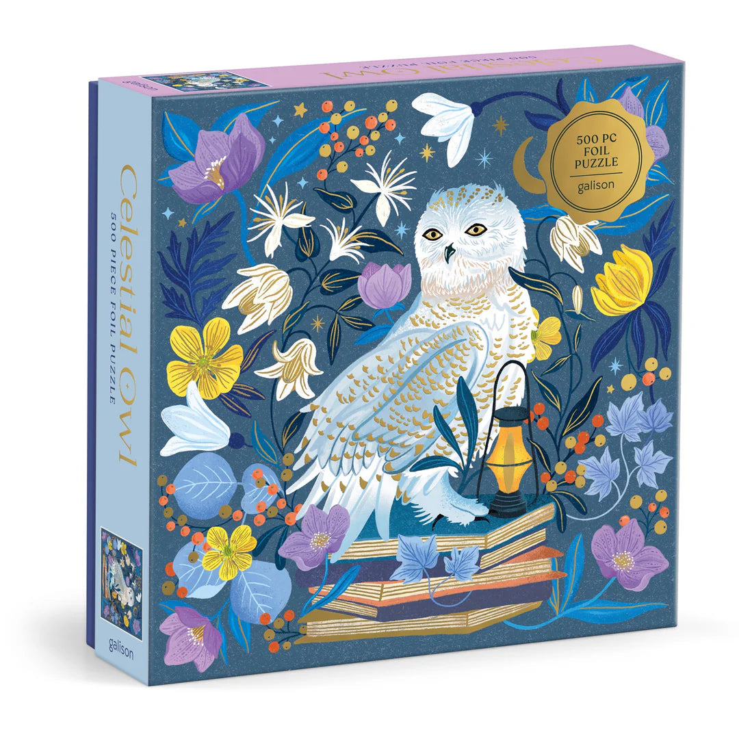 Galison - 500 Piece Foil Puzzle - Celestial Owl