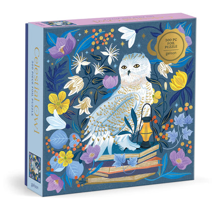 Galison - 500 Piece Foil Puzzle - Celestial Owl