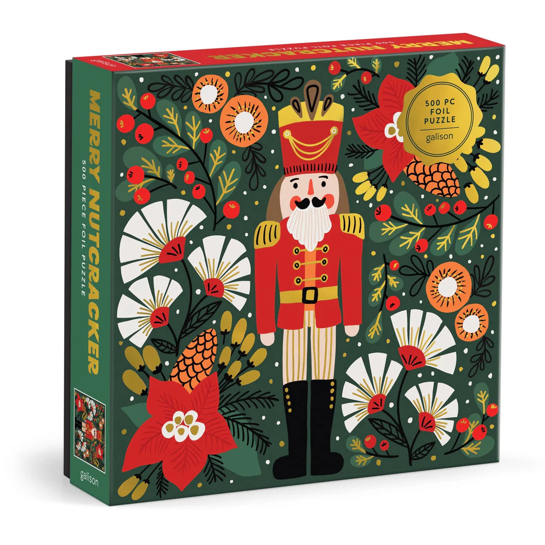 Galison - 500 Piece Foil Puzzle - Merry Nutcracker