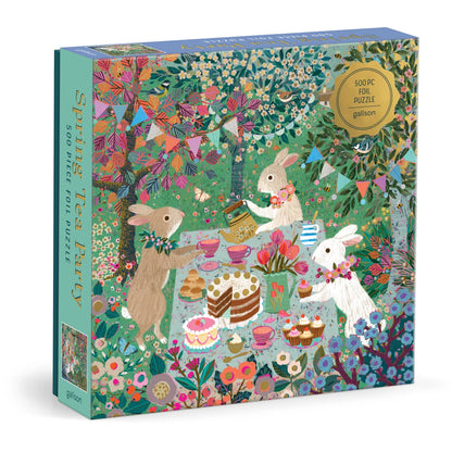 Galison - 500 Piece Foil Puzzle - Spring Tea Party