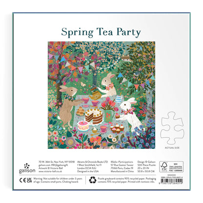 Galison - 500 Piece Foil Puzzle - Spring Tea Party