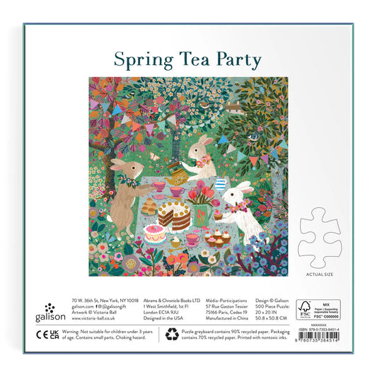 Galison - 500 Piece Foil Puzzle - Spring Tea Party